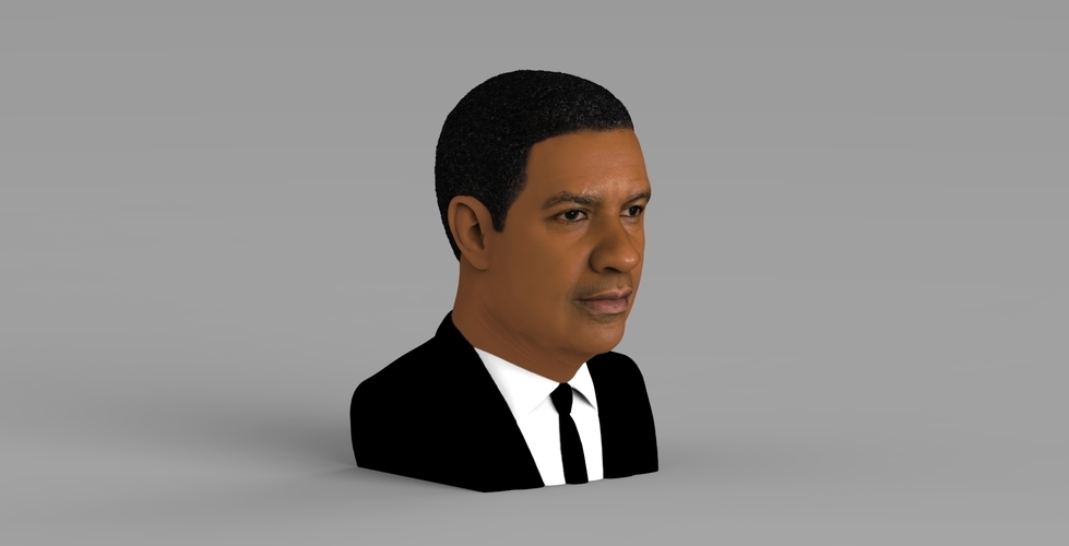 Denzel Washington bust ready for full color 3D printing 3D Print 274473