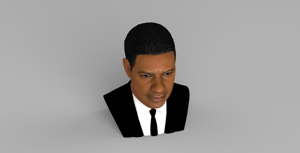 Denzel Washington bust ready for full color 3D printing 3D Print 274475