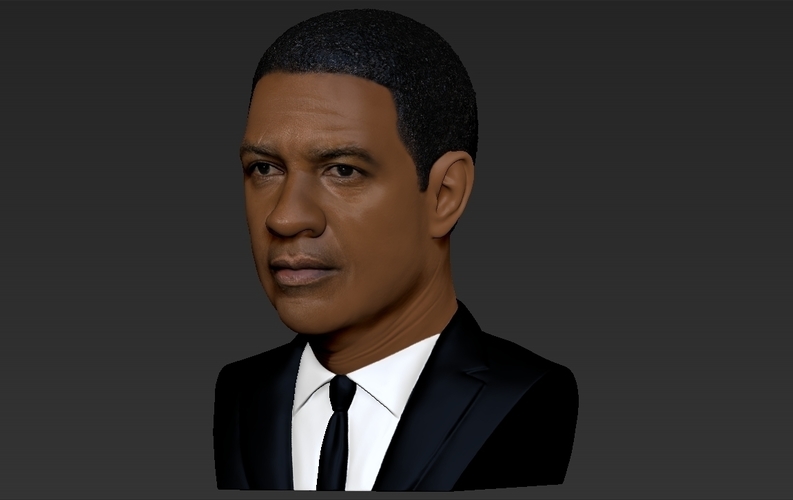 Denzel Washington bust ready for full color 3D printing 3D Print 274478