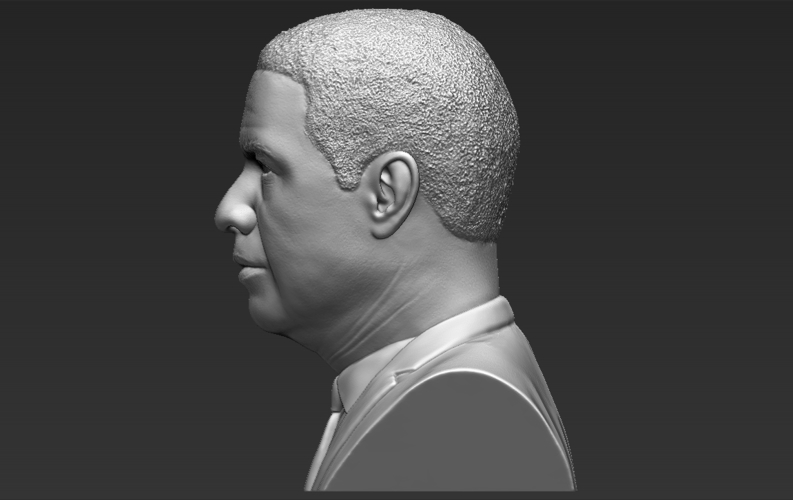 Denzel Washington bust ready for full color 3D printing 3D Print 274483