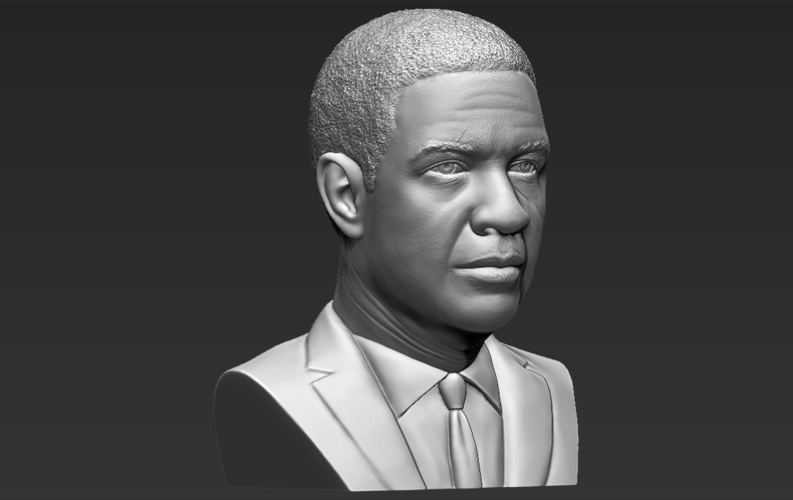 Denzel Washington bust ready for full color 3D printing 3D Print 274484