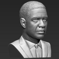 Denzel Washington bust ready for full color 3D printing - Thumbnail 16
