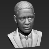 Denzel Washington bust ready for full color 3D printing - Thumbnail 18
