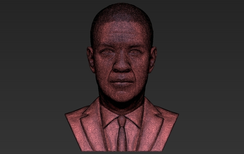 Denzel Washington bust ready for full color 3D printing 3D Print 274491
