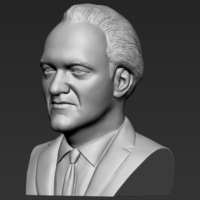 Quentin Tarantino bust 3D printing ready stl obj formats - Thumbnail 3