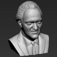 Quentin Tarantino bust 3D printing ready stl obj formats - Thumbnail 10