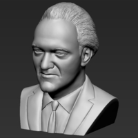 Quentin Tarantino bust 3D printing ready stl obj formats - Thumbnail 11