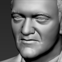 Quentin Tarantino bust 3D printing ready stl obj formats - Thumbnail 18