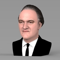 Quentin Tarantino bust ready for full color 3D printing - Thumbnail 2