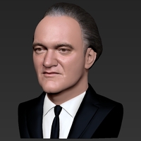 Quentin Tarantino bust ready for full color 3D printing - Thumbnail 10