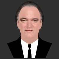 Quentin Tarantino bust ready for full color 3D printing - Thumbnail 11