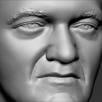 Quentin Tarantino bust ready for full color 3D printing - Thumbnail 21