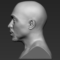 Tupac Shakur bust 3D printing ready stl obj formats - Thumbnail 4