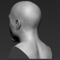 Tupac Shakur bust 3D printing ready stl obj formats - Thumbnail 5