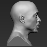 Tupac Shakur bust 3D printing ready stl obj formats - Thumbnail 8