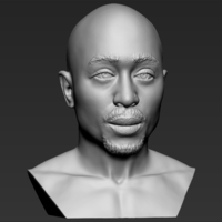 Tupac Shakur bust 3D printing ready stl obj formats - Thumbnail 11