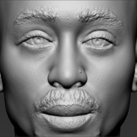 Tupac Shakur bust 3D printing ready stl obj formats - Thumbnail 16