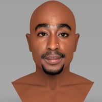 Small Tupac Shakur bust ready for full color 3D printing 3D Printing 274564