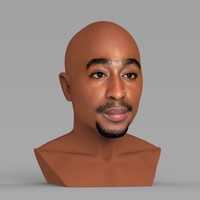 Tupac Shakur bust ready for full color 3D printing - Thumbnail 6