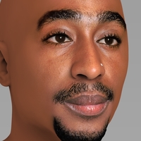 Tupac Shakur bust ready for full color 3D printing - Thumbnail 8