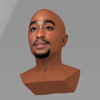 Tupac Shakur bust ready for full color 3D printing - Thumbnail 9
