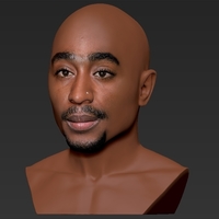 Tupac Shakur bust ready for full color 3D printing - Thumbnail 11