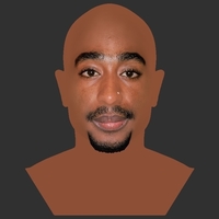 Tupac Shakur bust ready for full color 3D printing - Thumbnail 12