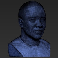 Dr Dre bust 3D printing ready stl obj - Thumbnail 23