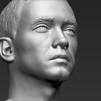 Eminem bust 3D printing ready stl obj formats - Thumbnail 17