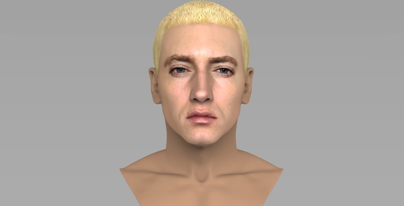 Eminem bust ready for full color 3D printing