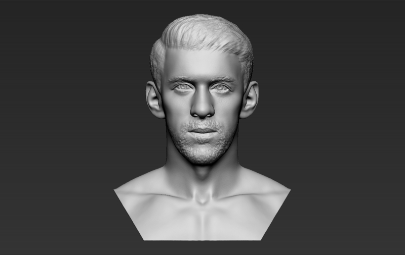 Michael Phelps bust 3D printing ready stl obj formats