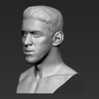 Michael Phelps bust 3D printing ready stl obj formats - Thumbnail 3