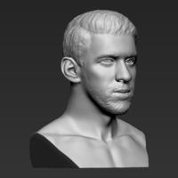 Michael Phelps bust 3D printing ready stl obj formats - Thumbnail 9