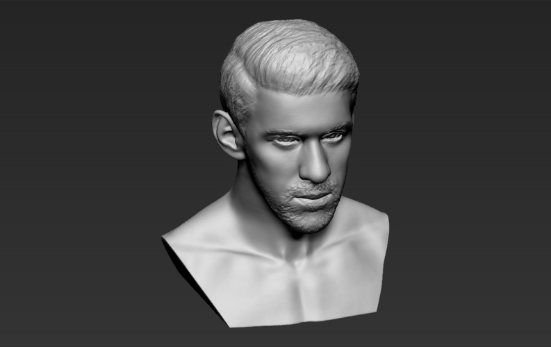 Michael Phelps bust 3D printing ready stl obj formats 3D Print 274691