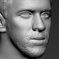 Michael Phelps bust 3D printing ready stl obj formats - Thumbnail 14