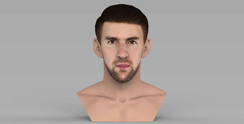Michael Phelps bust ready for full color 3D printing 3D Print 274702