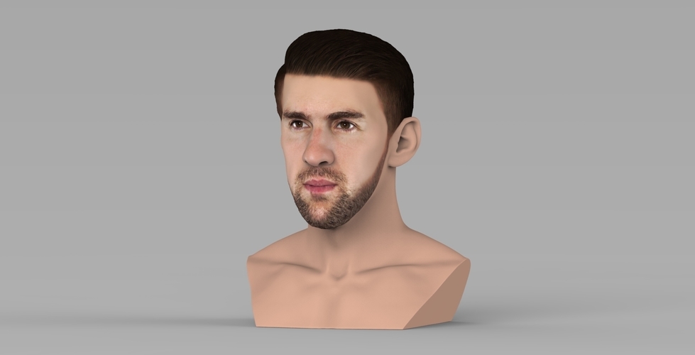 Michael Phelps bust ready for full color 3D printing 3D Print 274703