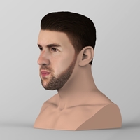 Michael Phelps bust ready for full color 3D printing - Thumbnail 3