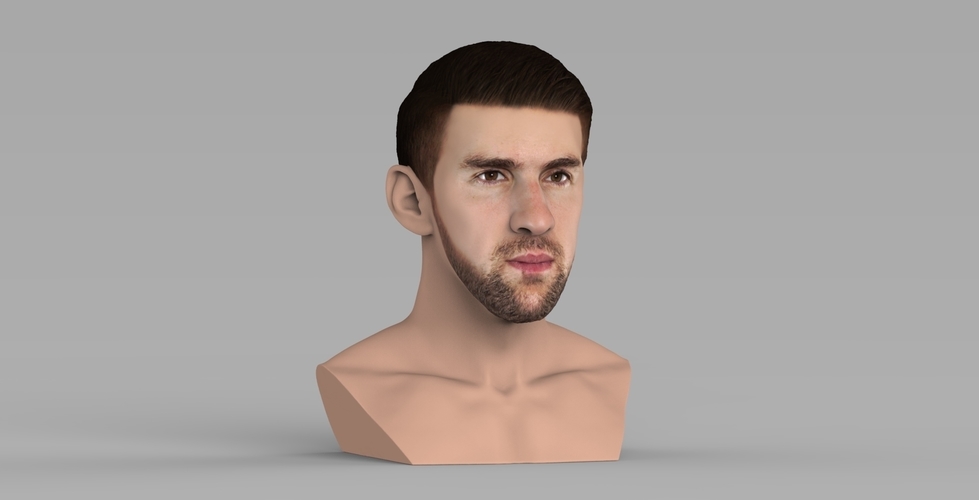Michael Phelps bust ready for full color 3D printing 3D Print 274705