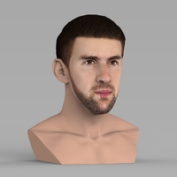 Michael Phelps bust ready for full color 3D printing - Thumbnail 4