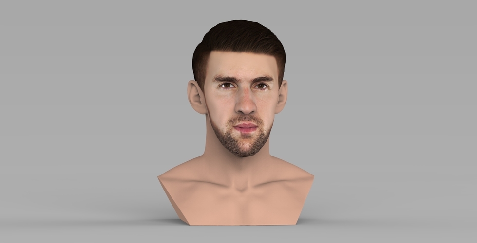 Michael Phelps bust ready for full color 3D printing 3D Print 274706