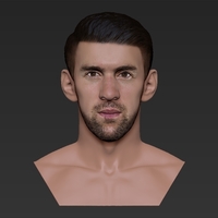 Michael Phelps bust ready for full color 3D printing - Thumbnail 9