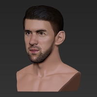 Michael Phelps bust ready for full color 3D printing - Thumbnail 10
