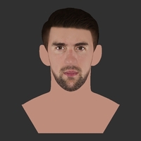 Michael Phelps bust ready for full color 3D printing - Thumbnail 11
