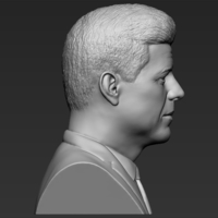 John F Kennedy bust 3D printing ready stl obj - Thumbnail 8