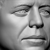 John F Kennedy bust 3D printing ready stl obj - Thumbnail 12