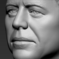 John F Kennedy bust 3D printing ready stl obj - Thumbnail 13