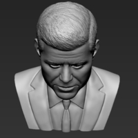 John F Kennedy bust 3D printing ready stl obj - Thumbnail 16