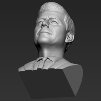 John F Kennedy bust 3D printing ready stl obj - Thumbnail 18