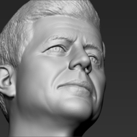 John F Kennedy bust 3D printing ready stl obj - Thumbnail 20